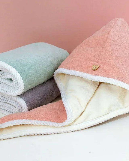 Ultra-Fast Microfiber Hair Drying Cap for Women - Elegant Absorbent Towel Turban