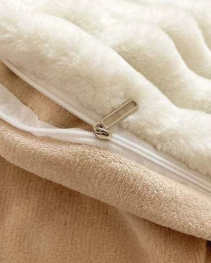 Luxurious Faux Rabbit Velvet Duvet Cover Set - Plush Bedding Collection with Pillowcases in Multiple Sizes