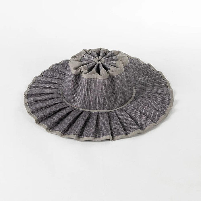 Chic and Practical Foldable Straw Sun Hat with Stylish Belt - Large Brim UV Protection for Outdoor Adventures
