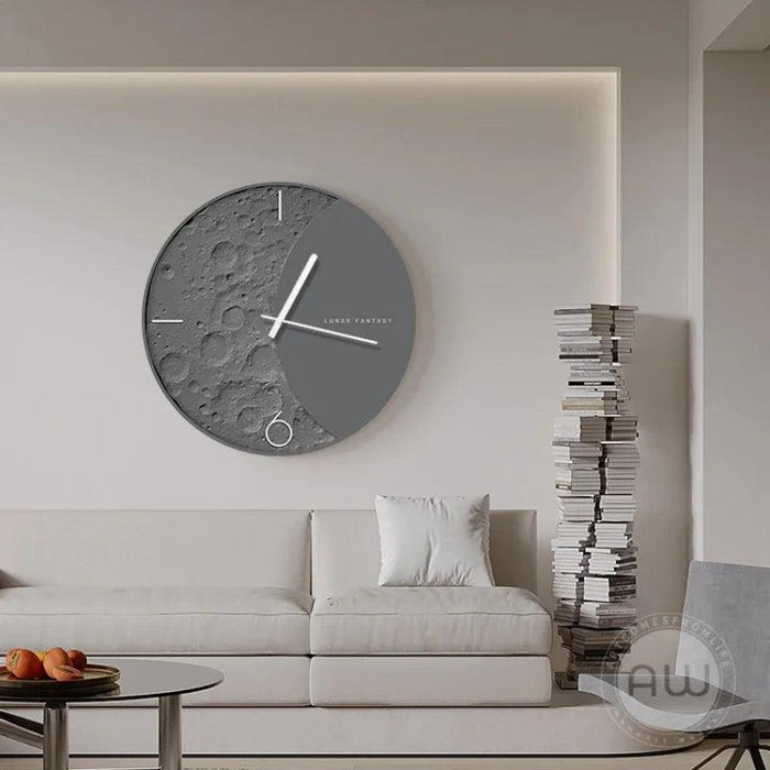 Lunar Glow Luminous Wall Clock - Stylish Silent Timepiece for Home and Restaurant