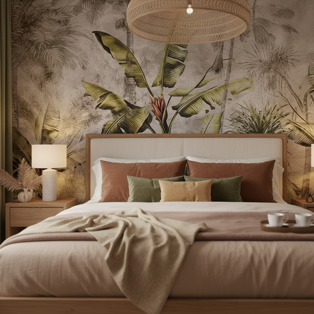 Decorative Wallpaper Store Vintage Southeast Asian Tropical Wallpaper