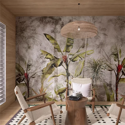 Decorative Wallpaper Store Vintage Southeast Asian Tropical Wallpaper