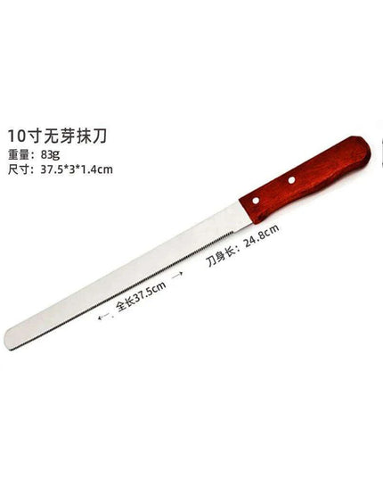 Bakery Master Professional Grade Stainless Steel Bread Slicing Knife Set with Ergonomic Wooden Handles