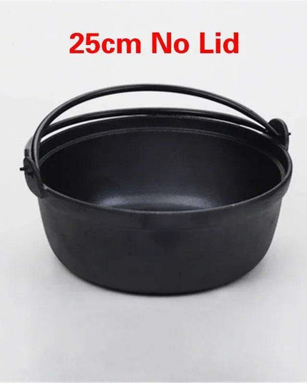 Traditional Japanese Cast Iron Sukiyaki Pot - Elevate Your Home Cooking Experience