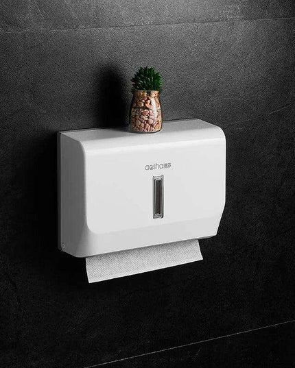 Stylish Wall-Mounted ABS Tissue Dispenser - A Chic Solution for Kitchen and Bathroom Organization