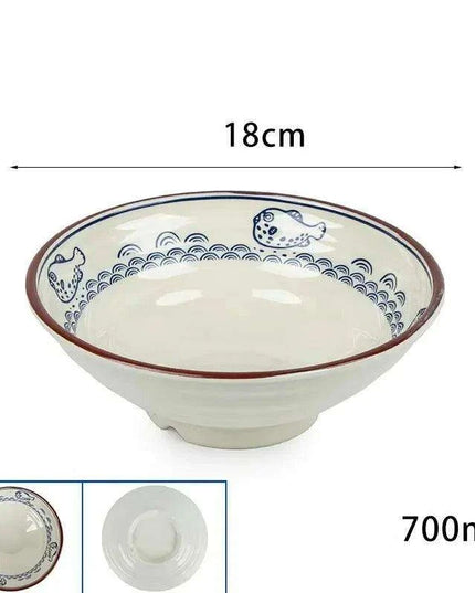 Chic Melamine Bowl for Ramen and Salad – Perfect for Home and Restaurant Use