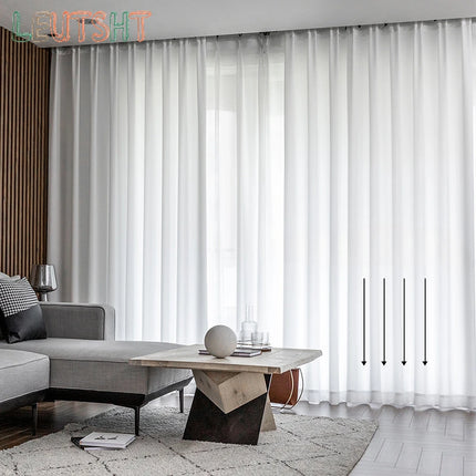 LEUTSHT Sheer Tulle Curtains – Luxury Organza Drapes & Custom Size Window Panels