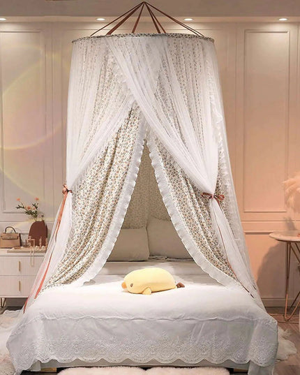 Dreamy Double Layer Floral Lace Canopy - Create Your Personal Oasis