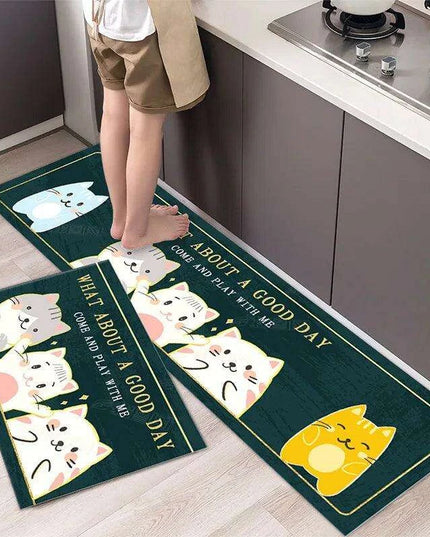 Charming Absorbent Kitchen Rug - Stylish Non-Slip Mat for Safe Living Spaces