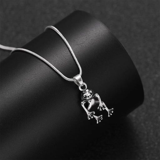 Whimsical Silver Frog Studs - Fun Gothic Punk Earrings for Distinctive Women