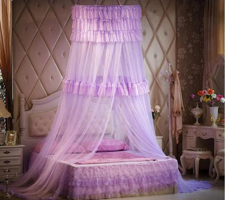 Whimsical Lace Dream Canopy for Queen and King Size Beds
