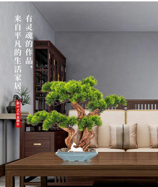 Chinese Pine Prosperity Bonsai - Handcrafted Symbol of Wealth and Fortune