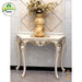 Elegantly Crafted Vintage Wood Half-Moon Console Table