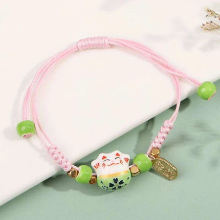 Charming Red Cord Lucky Cat Bracelet - A Thoughtful Gift for Women and Girls