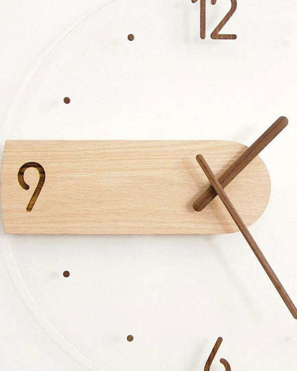Sleek Scandinavian 3D Wooden Wall Clock - A Touch of Timeless Elegance for Your Home