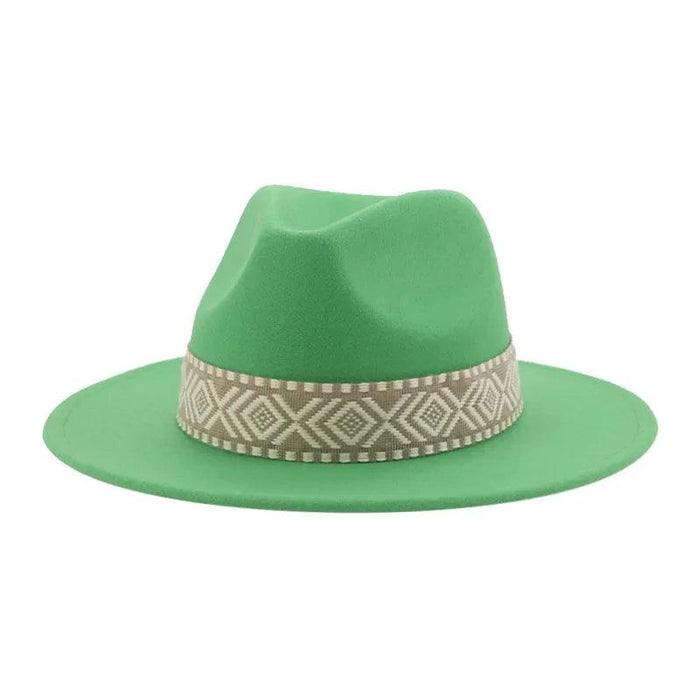 Versatile Unisex Panama Cowboy Hat - Wide Brim Fedora in Classic Camel, Black, and White Felt Options