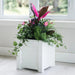 Coastal Elegance 16" Self-Watering Square Planter - Ideal for Outdoor Gardens