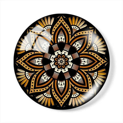 Luxurious Golden Glass Cabochon Set - 10 Pieces for Stunning Jewelry Creations