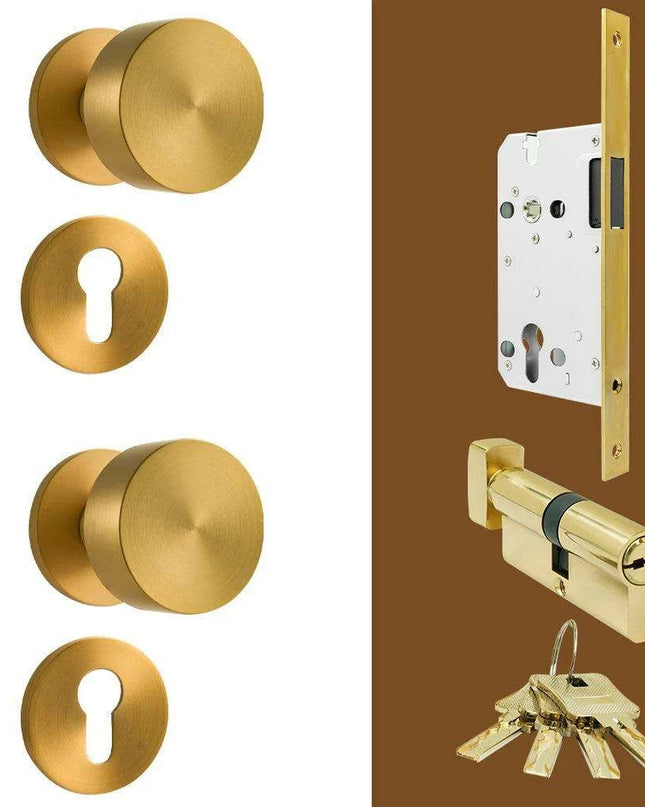 Sleek Serenity Brass Door Handle: Elevate Your Home's Style and Security