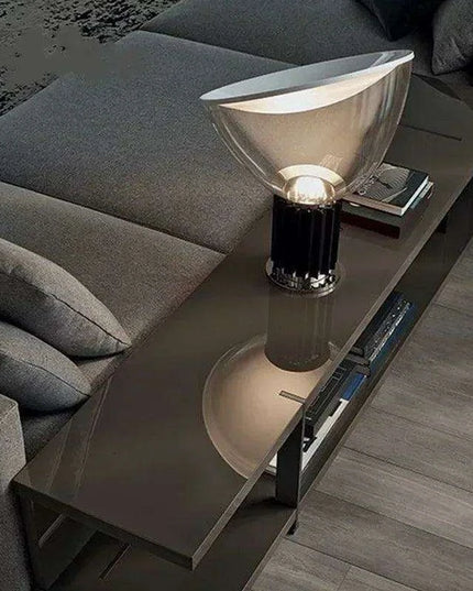 LED Radar Table Lamp - Elegant Glass Light for Living Room, Bedroom, and Office Spaces