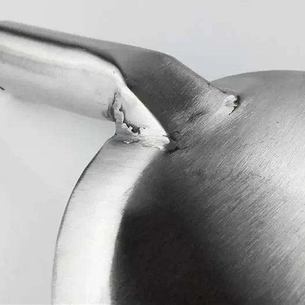 Gourmet Chef's Stainless Steel Turner with Extra Long Handle - Essential Wok Tool for Culinary Professionals