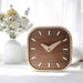 Elegant Black Walnut Table Clock - Modern Scandinavian Design