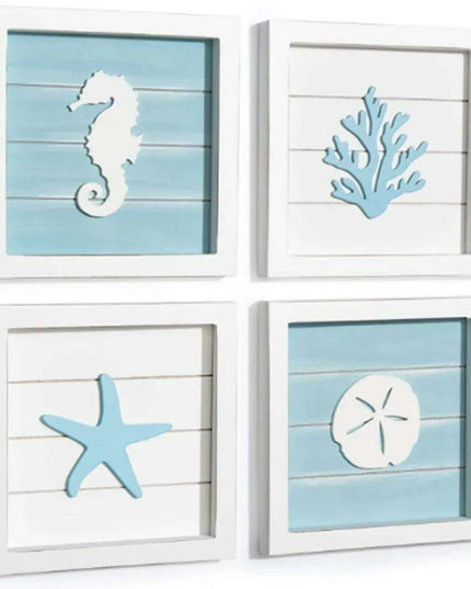 Nautical Serenity Seashells Wall Art - Luxurious Decorative Piece for Elegant Interiors