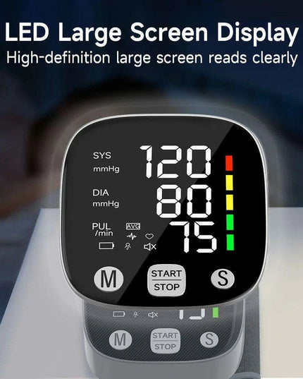 Revolutionary Multilingual LED Wrist Blood Pressure Monitor - Your All-in-One Health Assistant