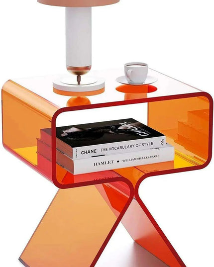 Sleek Black Acrylic Nightstand - Modern Design for Elegant Home Decor