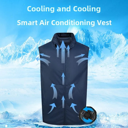Men's Hooded Cooling Vest - Sleeveless Summer Workwear