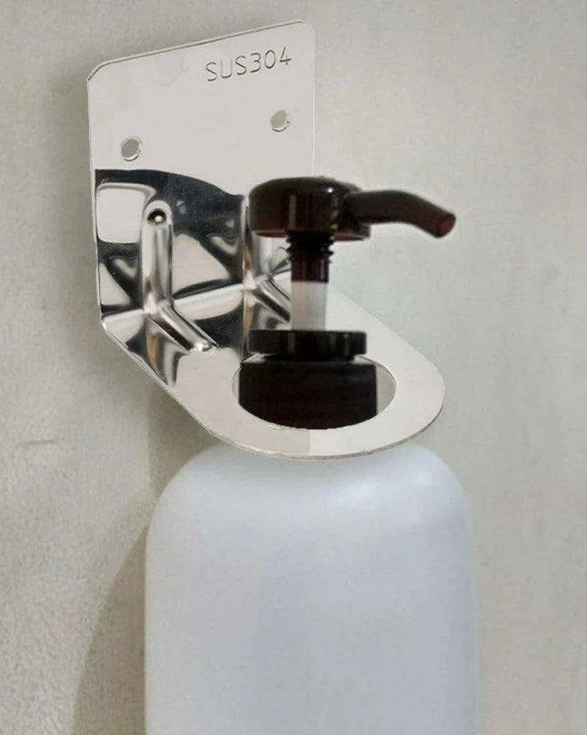 Versatile Stainless Steel Wall-Mounted Shower Organizer with Adjustable Bottle Storage