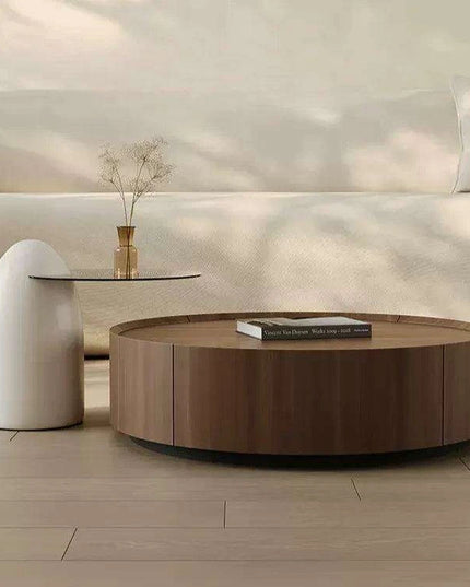 Elegant Customizable Round Wood Coffee Table for Luxurious Home Interiors