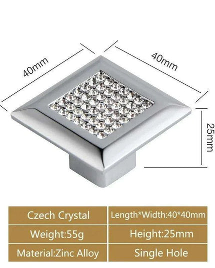 Luxurious Gold and Crystal Cabinet Pulls - Exquisite Design and Lasting Quality