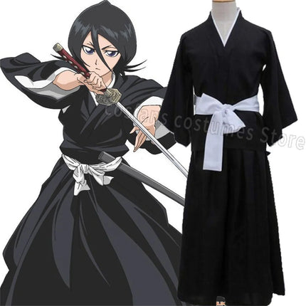 Samurai Role-Play Costume by Shop1104340298 - Black Kimono & Hakama Se