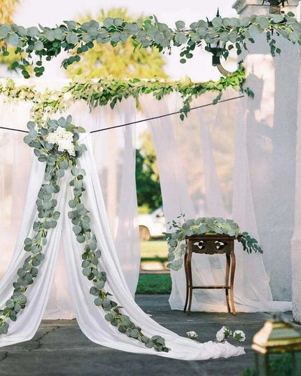 Elegant Silver Dollar Eucalyptus Green Swag - Chic Home Decor Accent