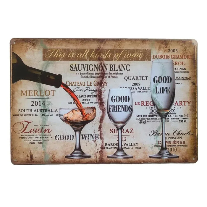 Retro Vintage Metal Tin Signs for Beer Enthusiasts - Stylish Wall Decor for Bars, Lounges, and More