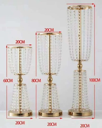 Elegant Crystal Acrylic Bridal Centerpiece Set - Luxurious Table Decor Collection