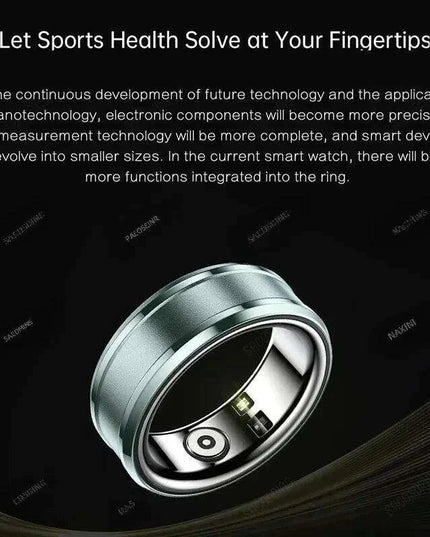 Titanium Smart Health Tracking Ring with Waterproof Capabilities