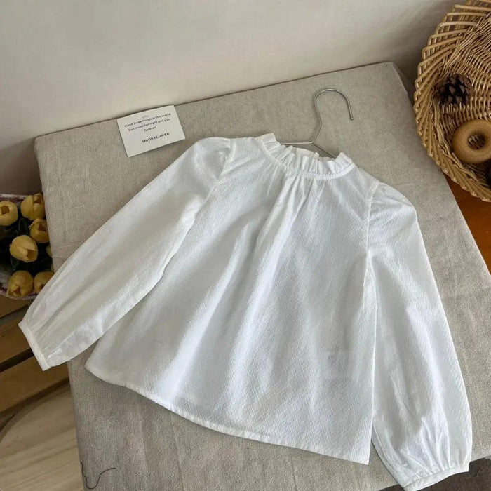Girls' Long Sleeve Top and Playful Suspender Skirt Ensemble for Effortless Style