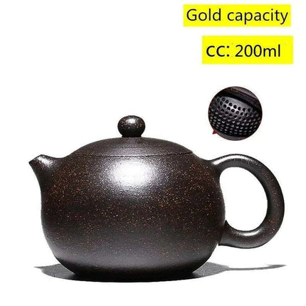 Elegant Handcrafted Yixing Purple Clay Teapot – 150ml Xishi Kettle for Oolong & Dahongpao Tea