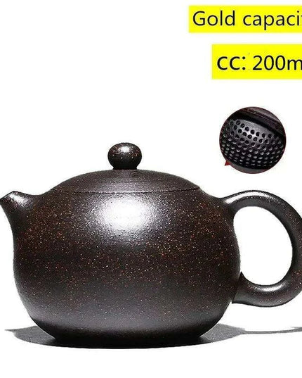 Elegant Handcrafted Yixing Purple Clay Teapot – 150ml Xishi Kettle for Oolong & Dahongpao Tea
