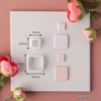 Geometric Elegance Polymer Clay Cutting Tools - Essential for Creative Makers