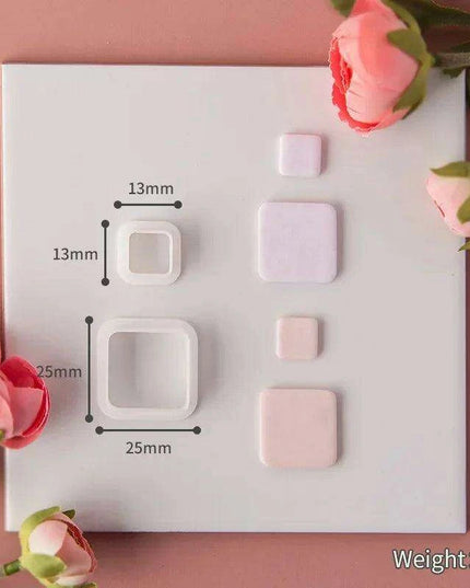 Geometric Elegance Polymer Clay Cutting Tools - Essential for Creative Makers