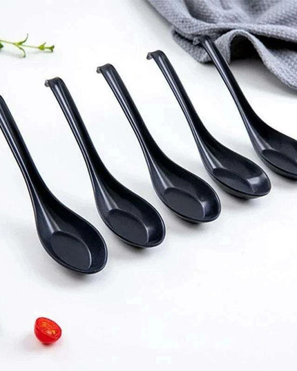 Stylish Melamine Soup Spoon for Ramen, Wontons, and Dumplings - High-Quality Kitchen Essential
