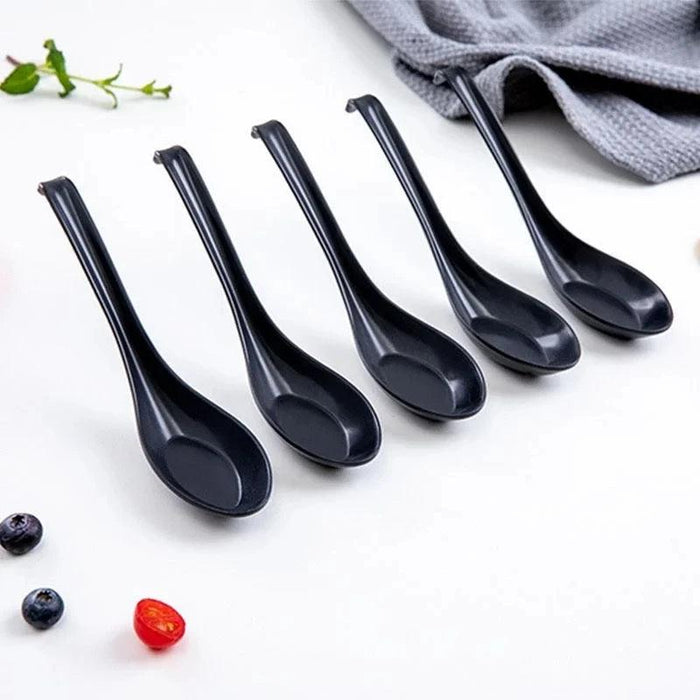 Stylish Melamine Soup Spoon for Ramen, Wontons, and Dumplings - High-Quality Kitchen Essential