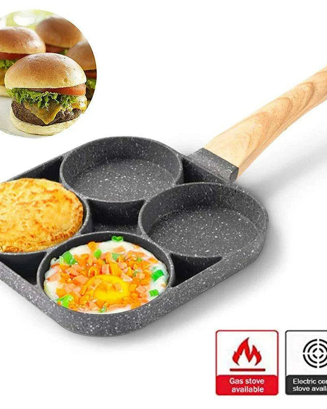 Maifan Stone Coated 4-Compartment Frying Pan: The Perfect Tool for Health-Conscious Cooking