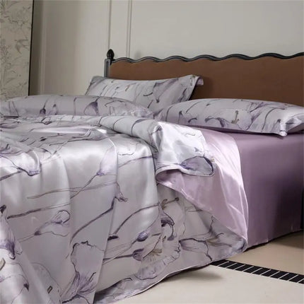 100% Mulberry Silk Duvet Cover Set, Cal King/Super King