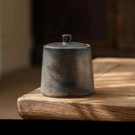 Elegant Vintage Gilt Ceramic Tea Pot - Artistic Storage Solution and Stylish Home Accent