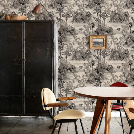 Tropical Palm Leaf Peel & Stick Wallpaper — Removable Self-Adhesive Wall Decor