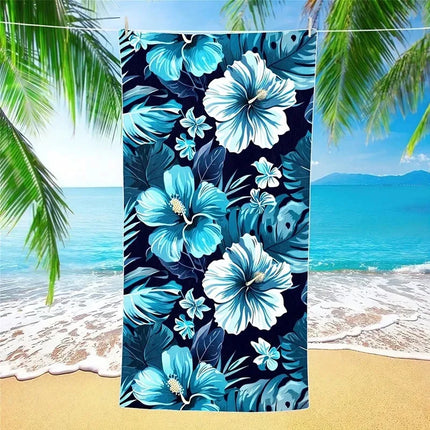 A20MaoX Tropical Floral & Striped Beach Towel - Super Absorbent & Quic